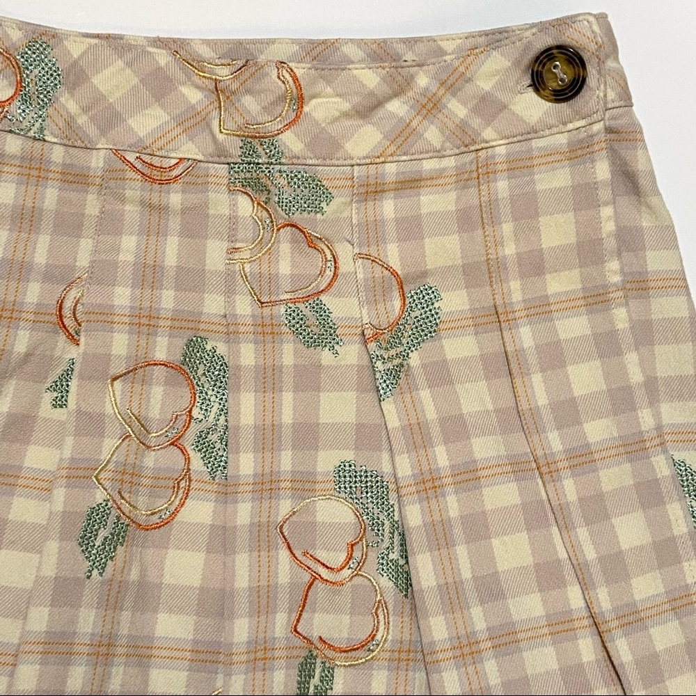 Urban Outfitters • Peaches & Plaid Kilt Skirt - Picture 2 of 7